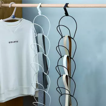 5 шт. Многофункциональный железный крючок для шляп, не оставляющий следов, без отверстий, сумка и стойка для хранения одежды, многослойная вешалка для шляп