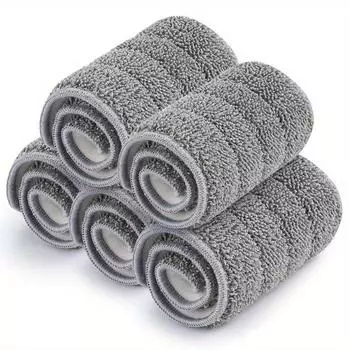 5 шт., многоразовая сменная накладка для швабры, ткань для швабры для плоского пола, моющаяся и прочная сменная ткань для швабры, ткань для очистки ленивой швабры 5 Pcs-12.99inch*4.72inch