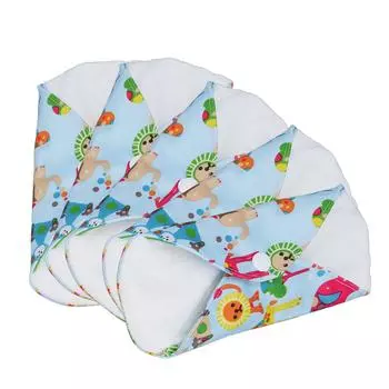5 шт. многоразовые менструальные прокладки с принтом зоопарка впитывающие мягкие удобные бамбуковые гигиенические прокладки для женщин