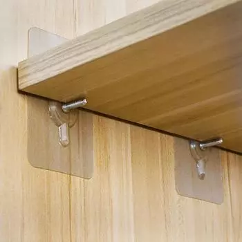 5 шт., многослойная перегородка для гардероба без гвоздей, стойка для поддержки клеевого слоя без гвоздей 6*6cm прозрачный