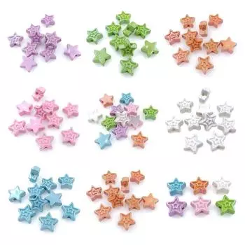 5 шт. Мода для сережек DIY аксессуары ручной работы браслет ожерелье изготовление УФ фантом цвет стерео звезды бусины креативные ювелирные материалы аксессуары белый