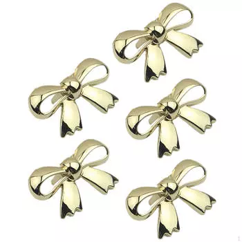 5 шт., модная пряжка с бантом, ювелирный декор, декоративная застежка, фурнитура для одежды, подвеска для рукоделия 5pcs Dark Grey