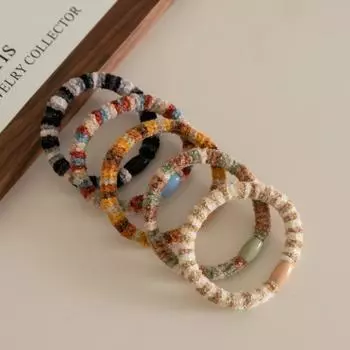 5 шт. Модные европейские и американские плюшевые эластичные резинки для волос для женщин, девушек, резинки для волос, веревка для аксессуаров для волос, держатель для хвостика