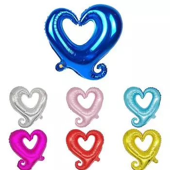 5 шт. модные фольгированные шары в форме сердца свадебный декор праздничные атрибуты алюминиевые фольгированные шары декор 5pcs розовый