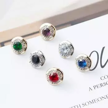 5 шт. модные пуговицы с драгоценными камнями, маленькие роскошные металлические пуговицы на ножке, женские декоративные пуговицы для одежды 11.5mm белый