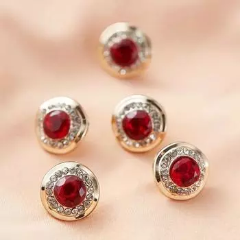 5 шт. модные пуговицы с драгоценными камнями, маленькие роскошные металлические пуговицы на ножке, женские декоративные пуговицы для одежды 11.5mm белый