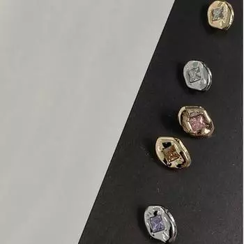 5 шт. модные пуговицы с драгоценными камнями, роскошные пуговицы с металлическим хвостовиком и стразами, декоративные пуговицы для одежды 12.5*9.5mm
