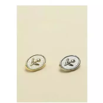 5 шт. модные пуговицы-тюльпаны, красивые золотые овальные металлические пуговицы с ножкой, декоративные пуговицы для одежды 18mm золотой