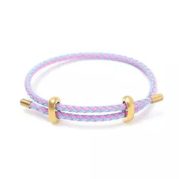 5 шт. Модный двойной плетеный браслет для мужчин и женщин, регулируемый браслет-шнурок миланского плетения из нержавеющей стали, аксессуар для DIY ювелирных изделий 26CM