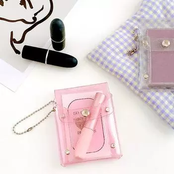 5 шт. модный милый прозрачный кошелек для монет с блестками в свежем стиле сумка для помады чехол для карт брелок