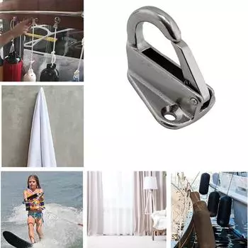 5 шт. морской класс, нержавеющая сталь, пружинный запираемый крюк для крыла, защелкивающийся крюк для крепления веревки, парус, буксир для лодки, морское оборудование 5pcs