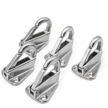 5 шт. морской класс, нержавеющая сталь, пружинный запираемый крюк для крыла, защелкивающийся крюк для крепления веревки, парус, буксир для лодки, морское оборудование 5pcs