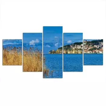 5 шт. Морской пейзаж с океаном, современный декор, холст, настенное искусство, HD-печать, 5 шт., постер, домашний декор, 5 панелей, декор для комнаты, абстракция 20x35 20x45 20x55cm