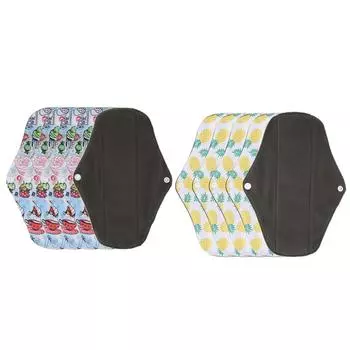 5 шт. моющиеся женские гигиенические прокладки, сильное водопоглощение, многоразовые женские менструальные прокладки M23