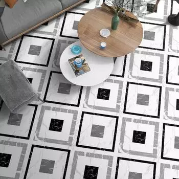 5 шт., мозаичная напольная плитка, наклейка, толстая кухонная гардеробная, ванная комната, домашний декор, самоклеящаяся кристаллическая твердая пленка, художественные наклейки на стены 40*40cmX5pcs