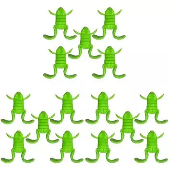 - 5 шт. Мягкая приманка для ловли окуня, 10 г. (Желтый зеленый)