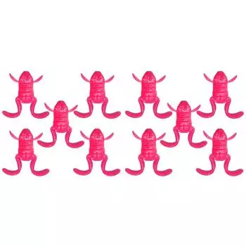 5 шт., мягкая приманка в виде лягушки, 10 г, плавающая приманка в виде лягушки на ножках для ловли окуня (розовый)