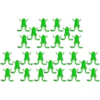 5 шт., мягкая приманка в виде лягушки, 10 г, плавающая приманка в виде лягушки на ножках для ловли окуня (зеленый)