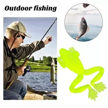 5 шт., мягкая приманка в виде светящейся лягушки, 2,7 г/5,5 см, реалистичная форма, искусственная силиконовая приманка в виде лягушки с крючком, натуральная приманка для плавания