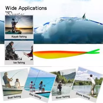 5 шт. мягкие приманки для рыбы с разрезным хвостом, натуральный стиль плавания, мини-размер, сильное искушение, многоразовые приманки для рыбалки на открытом воздухе, приманки для рыбалки C