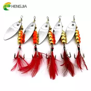 5 шт., мультистандартная блесна HENGJIA, приманка-спиннер, приманка для форели, окуня, щуки, рыболовные приманки