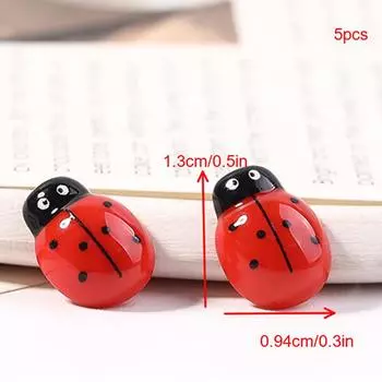 5 шт. Мультяшная пчела, божья коровка, милые смоляные украшения для изготовления своими руками, декоративные аксессуары