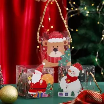 5 шт. мультяшная подарочная упаковка сумочка Санта-Клаус рождественские сумки-тоут рождественские подарки сумка подарочная коробка 5Pcs Snowman