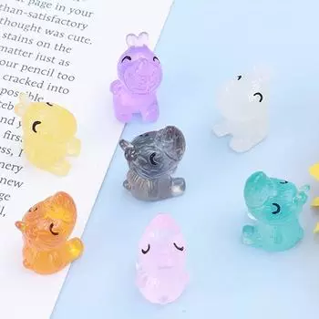 5 шт. мультяшные милые животные серебристые носорог автомобильные украшения аксессуары 5Pcs