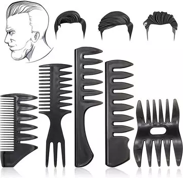 5 шт., мужская расческа для укладки волос, профессиональная парикмахерская расческа для волос, расческа-расческа, парикмахерские аксессуары чёрный