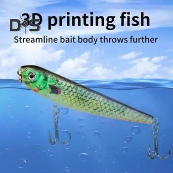 5 шт./набор 9 см/9,5 г 3D-печатная рыболовная приманка с тройным крючком, реалистичная плавающая приманка для ловли на джиг, аксессуары для пресноводной и соленой воды 5pcs