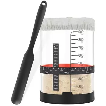 5 шт. набор банок для закваски 1000 мл большой емкости контейнер для закваски с широким горлом стеклянная банка для ферментации закваски