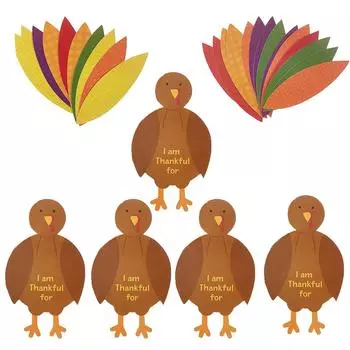 5 шт. Набор игрушек для рукоделия с индейкой на День Благодарения, 5 индеек, мероприятия для вечеринки