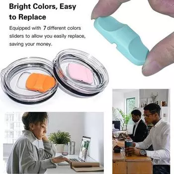 5 шт. набор крышек для автомобильных чашек, герметичный магнитный слайдер с отверстиями для питья, легко открывающаяся сменная крышка для чашек на 20 унций/30 унций 20oz розовый