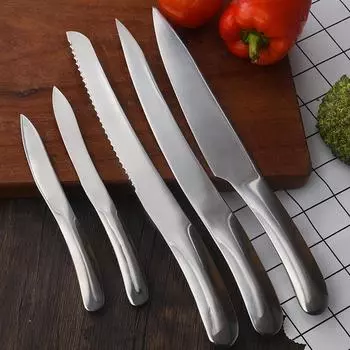 5 шт., набор кухонных ножей из нержавеющей стали, нож для обвалки, ножи шеф-повара, нож для мяса, овощечистка для фруктов, кухонные инструменты