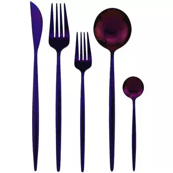 5 шт., набор столовых приборов из нержавеющей стали 18/10, набор столовых приборов, ножи, десертные вилки, десертные ложки, столовое серебро, набор кухонной посуды серебряный