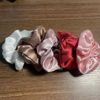 5 шт./набор Высокоэластичная шелковая резинка для волос для женщин белая атласная резинка для волос для девочек черные резинки для волос красная веревка для волос резинка для волос атлас