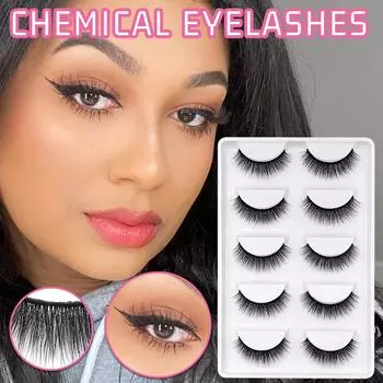 5 шт накладных ресниц 8D накладные ресницы из химического волокна трехмерный крест One Size