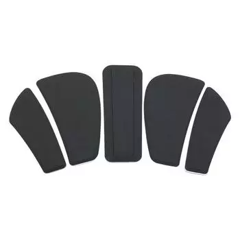 5 шт., наклейка на ручку бензобака, противоскользящее украшение, сплошные цвета, прочные наклейки на колено мотоцикла, защита чёрный