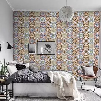 5 шт. Наклейка на стену декоративная водонепроницаемая самоклеящаяся винтажная 3D мозаика фоновая стена H