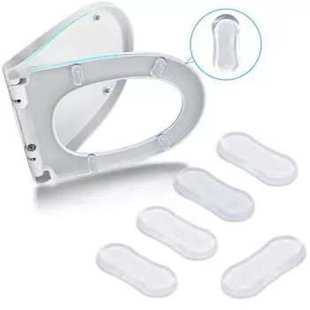 5 шт. Наклейка против столкновений на крышку унитаза, бесшумная наклейка против столкновений, прозрачная резиновая подушка, мебель, наклейка против столкновений, материал Nano PU One Size