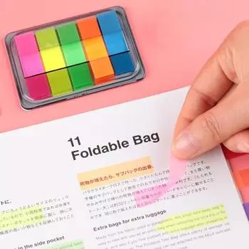 5 шт., наклейка-закладка, сильная липкость, водонепроницаемая, самоклеящаяся, прозрачная, флуоресцентная, флуоресцентная, вкладки-флаги для студентов