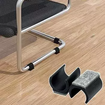 5 шт. наконечники для ножек стульев с войлочными накладками U-образные пластиковые ножки стола защитные накладки нескользящие мебельные ножки трубчатые колпачки для диаметра 19/22/25 мм 19mm белый