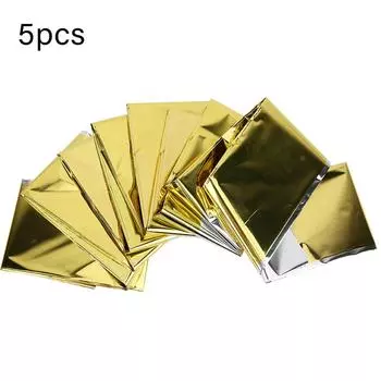 5 шт. наружное водонепроницаемое аварийное выживание тепло резервное светоотражающее одеяло кемпинг походы