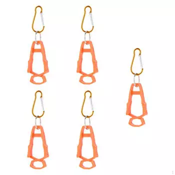 5 шт. наружный зажим для перчаток многоцелевой крючок зажим вешалка анти падение для строительства синий