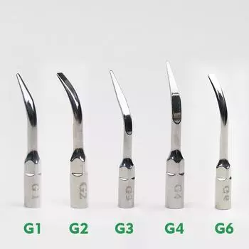5 шт., насадки для зубного скалера G1/g2/g3/g4/g5, совместимые насадки для ультразвукового скалера для удаления зубного камня G1
