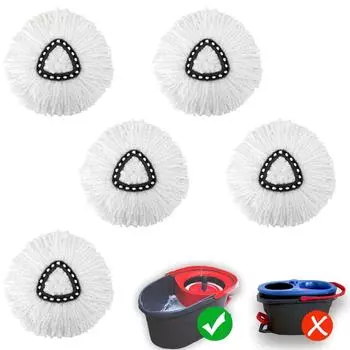 5 шт. Насадки из микрофибры для швабры O-Cedar Spin Mop Белые Сверхтонкое волокно