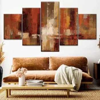 5 шт., настенная живопись на холсте, абстрактный постер, современная гостиная, спальня для дома, декоративные рамки, модульные картины 20X35 20X45 20X55cm