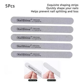 5 шт. наждачная бумага пилочка для ногтей для гелевых ногтей 180/240 профессиональный маникюрный педикюрный двухсторонний набор инструментов для ногтей