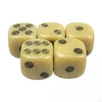 5 шт. непрозрачный акрил 16 мм, 6-сторонний узор в виде кругов для ролевой игры DND, образовательный игрушечный стол