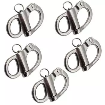5 шт. Нержавеющая сталь 316 такелаж парусный спорт фиксированная скоба карабин фиксированный крюк карабин парусная лодка парусная яхта отдых на природе